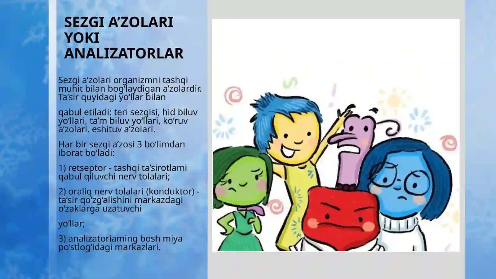 Ko'rish a'zosi. Ko'z olmasining tuzilishi va yoshga qarab o'zgarishi. Ko'zning yordamchi apparati. U 4