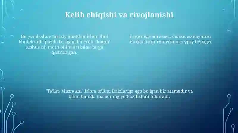 Ta'lim Mazmuni - Ahamiyati va Evolyutsiyasi 4
