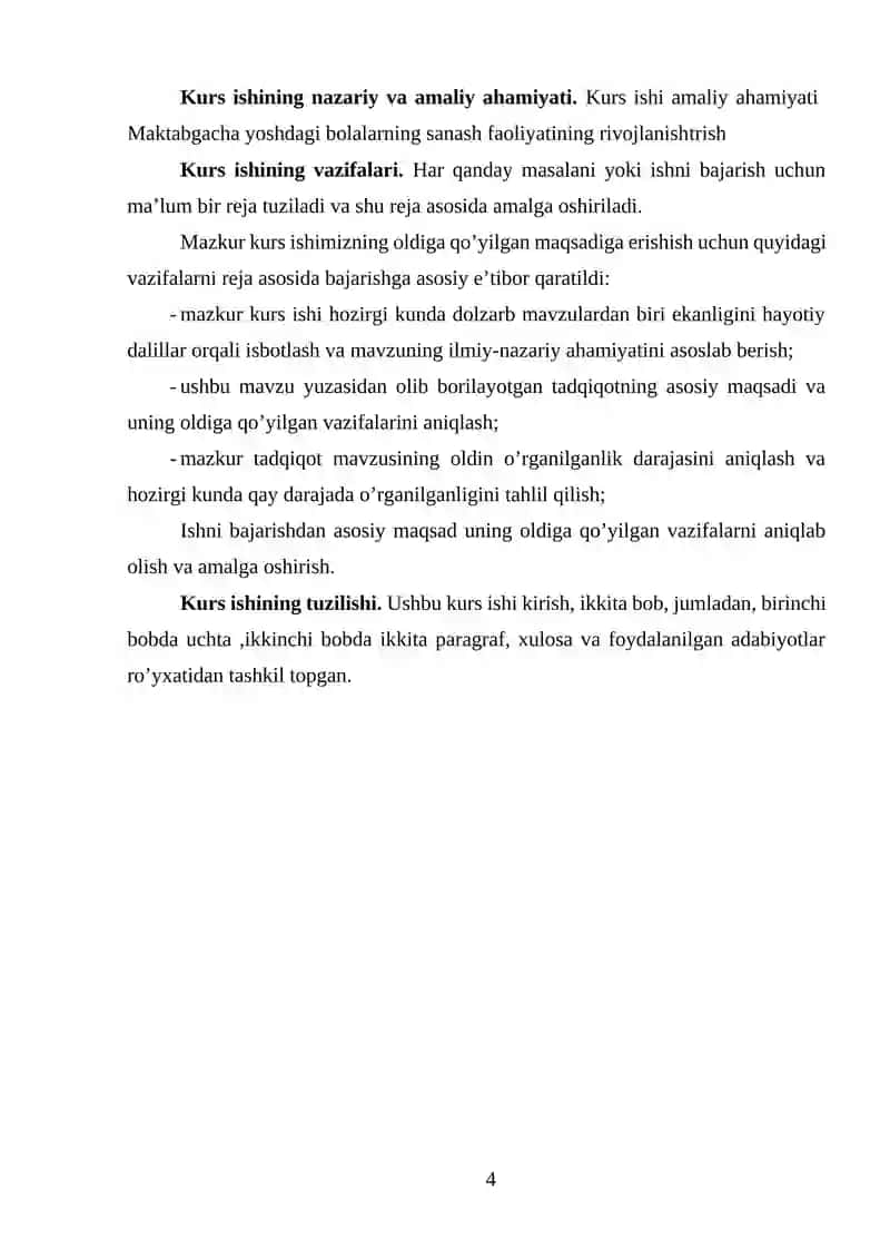 Maktabgacha yoshdagi bolalarning sanash faoliyatining rivojlanish bosqichlari 4