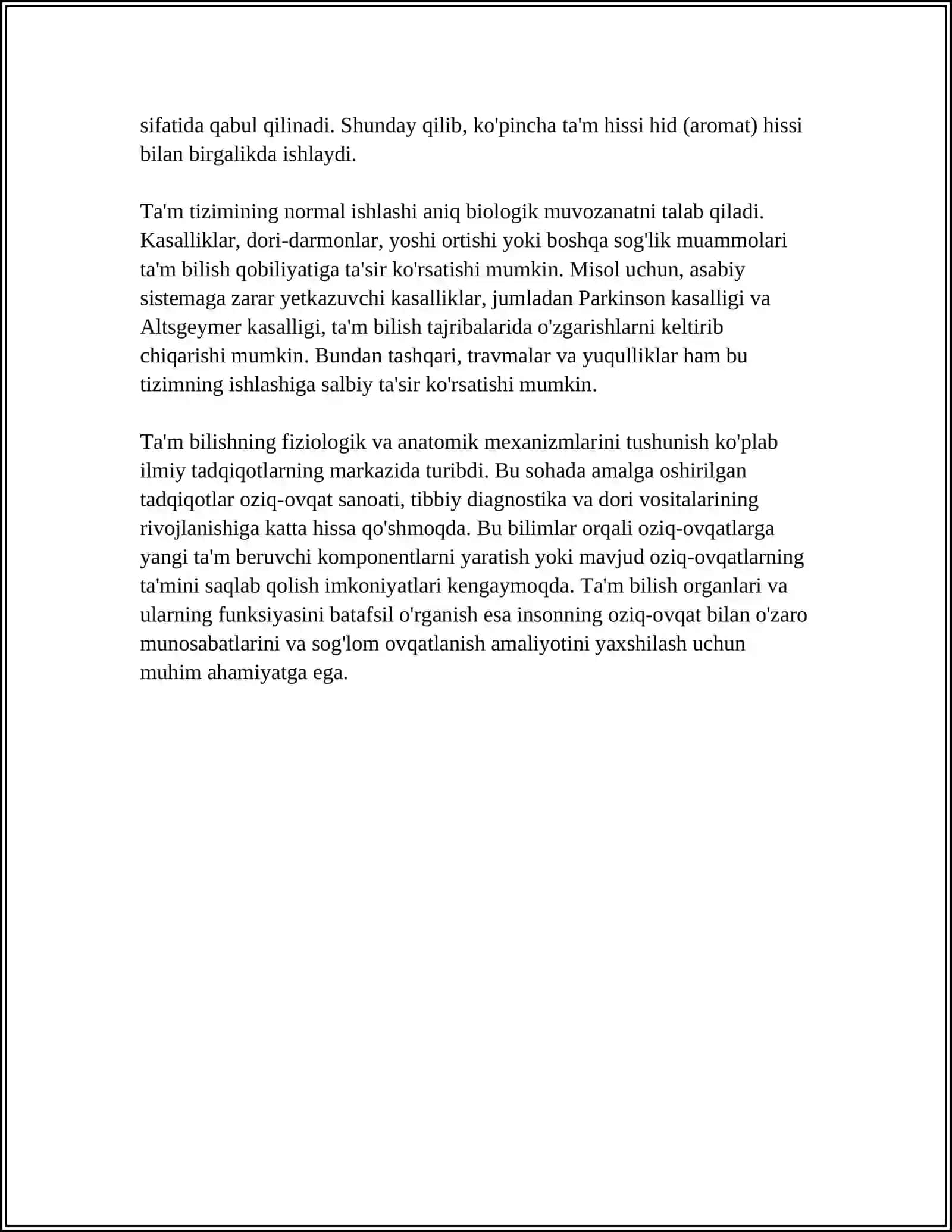 TA’M BILISH VA HID BILISH A’ZOLARINING FUNKSIONAL ANATOMIYASI 4