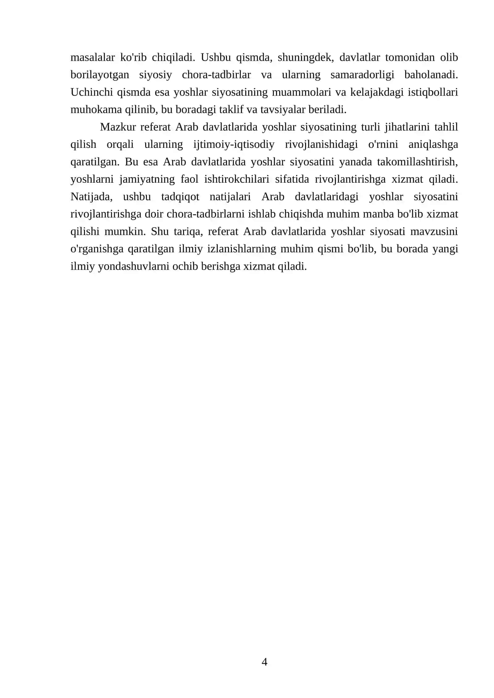 Arab davlatlarida yoshlar siyosati 4