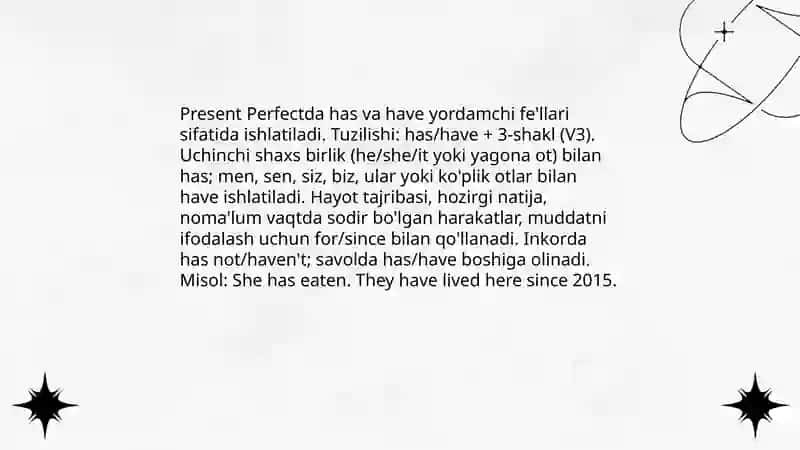 Present Perfect 4