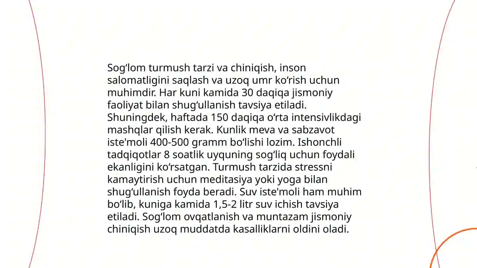 Organizmning chiniqishi. Yuqumsiz ya yuqumli kasalliklar. Vitaminlar 4