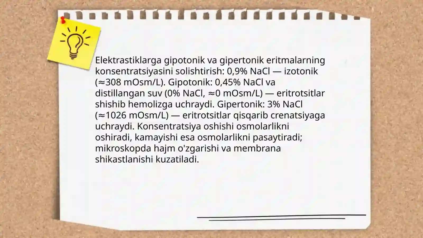Elektrastiklarga gipertonik va gipotonik eritmalar tasir ettirib ulardagi o‘zgarishlarni mikrosko‘pda kuzatish 4