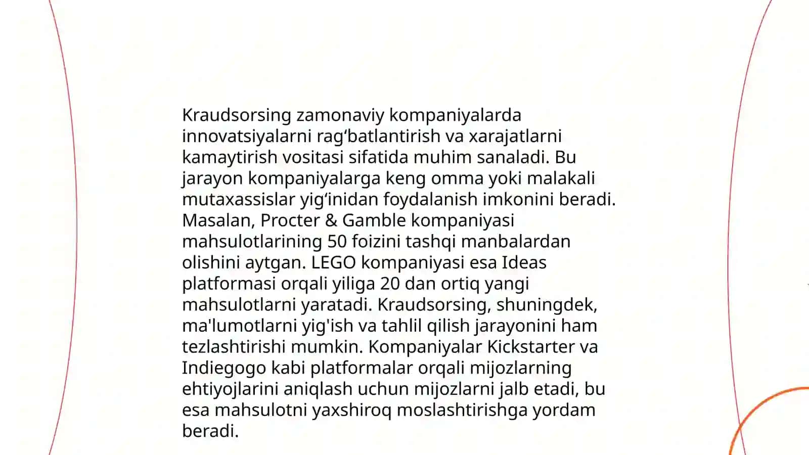 Zamonaviy kompaniyalar biznes modelida kraudsorsing va kraudfanding texnologiyalari xususiyati 4