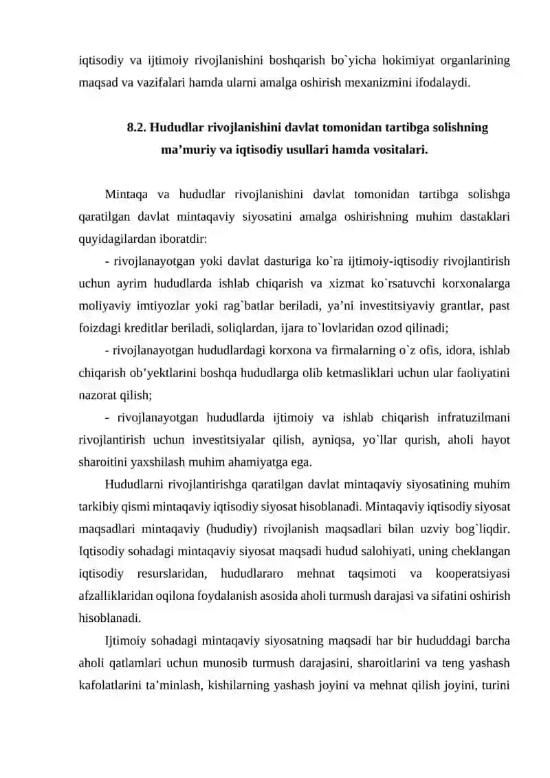 DAVLATNING MINTAQAVIY SIYOSATI VA HUDUDLAR RIVOJLANISHINING ISTIQBOLLARI 4