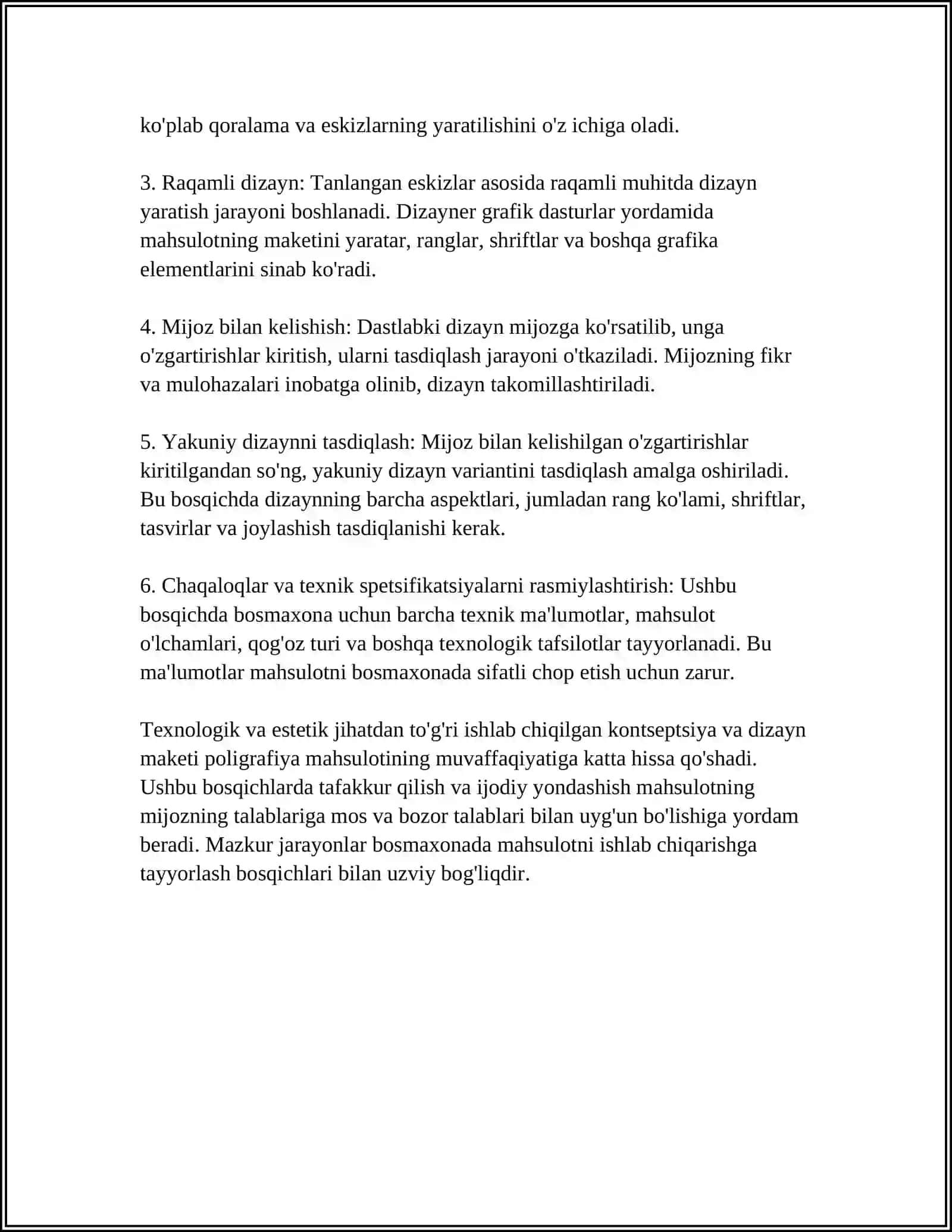 POLIGRAFIYA MAHSULOTINI TAYYORLASH BOSQICHLARI 4