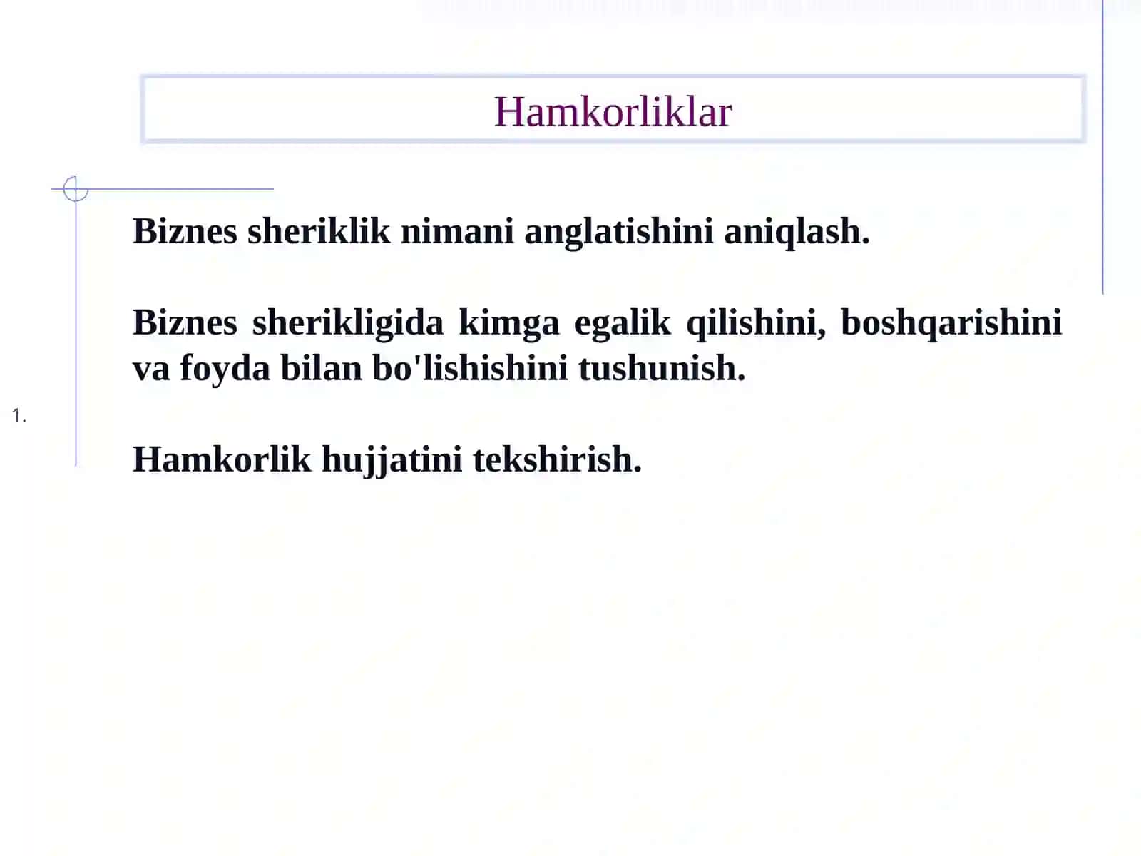Biznesni tashkil etish turlari 4