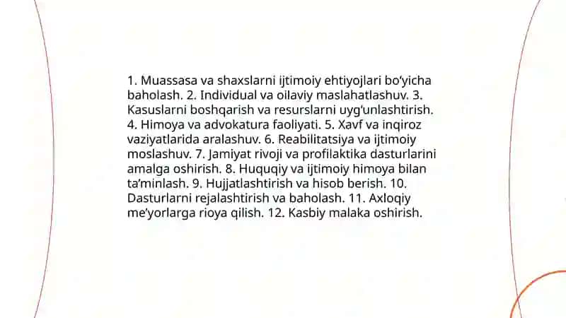 Ijtimoiy xodimlarning oʻrni va vazifalari 4