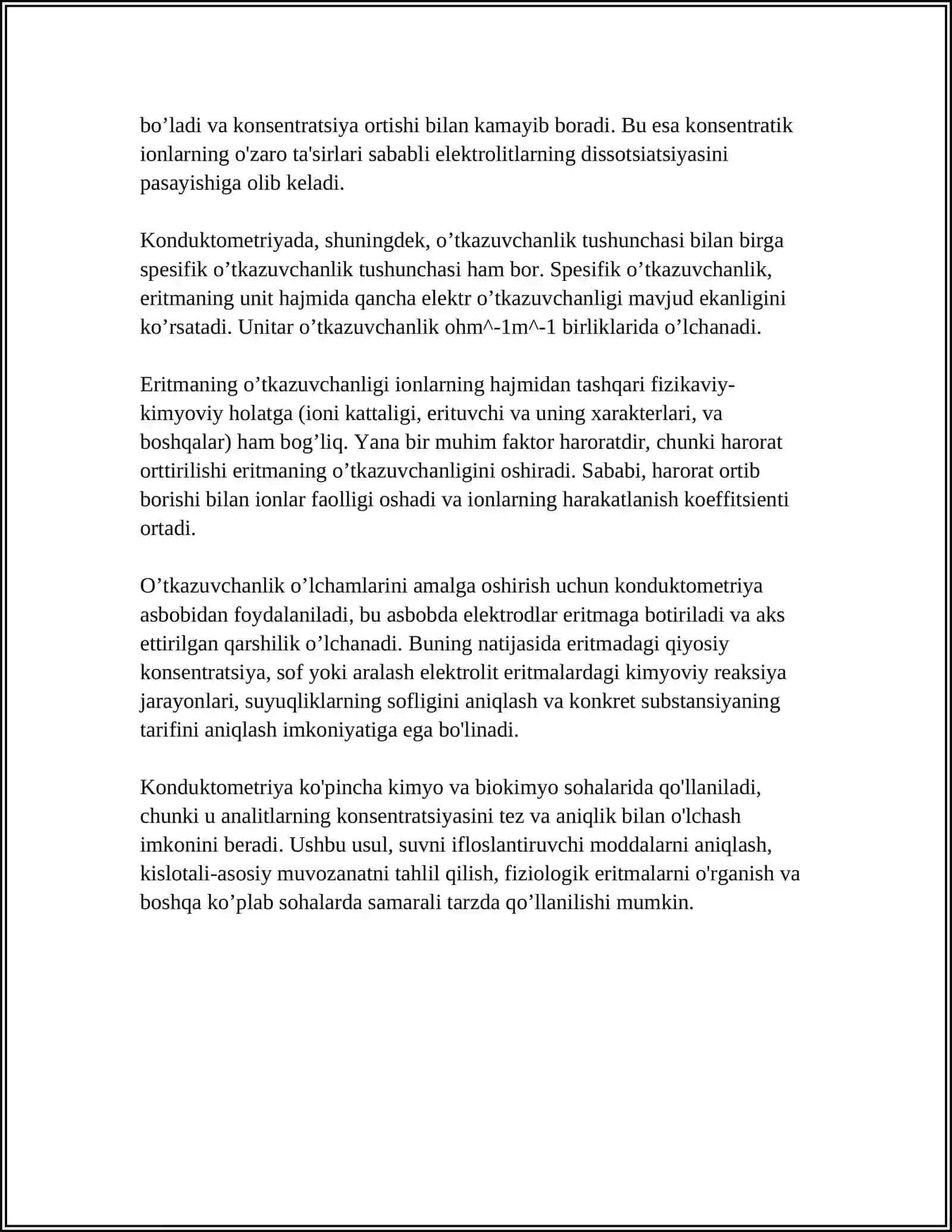 Konduktometriya Usuli 4