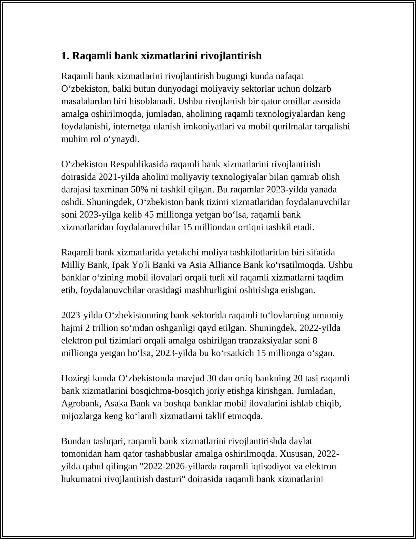 ÓZBEKISTOBDA BANK TIZIMINI TAKOMILLASHTIRISH YÒLLARI 4