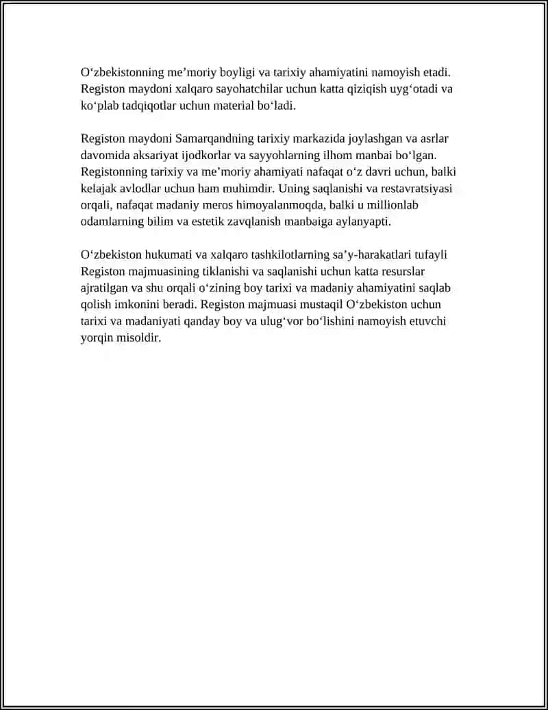O'ZBEKISTONDA JOYLASHGAN DUNYOGA MASHXUR TARIXIY ME'MORIY OBIDALAR 4