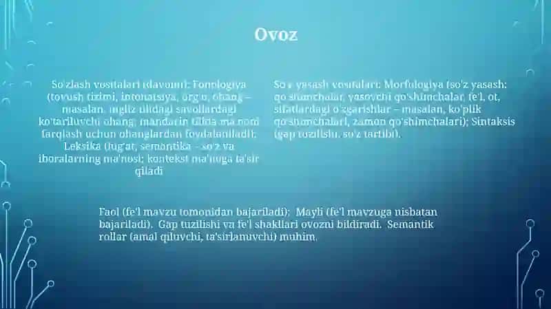 Grammatik ma'noni ifodalovchi vositalar 4