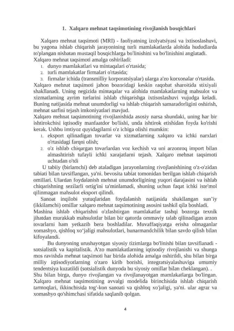 XALQARO MEHNAT TAQSIMOTI YANGI SIFATINING SHAKLLANISHI 4
