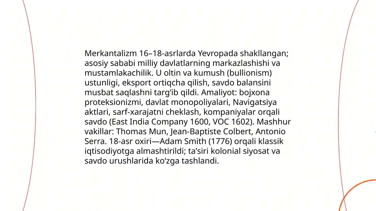 Merkantalizm iqtisodiy taʼlimotining mohiyati va ahamiyati 4