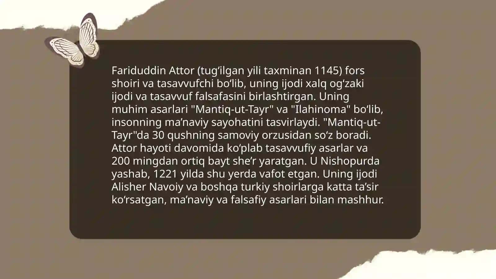Lison ut-tayr dostonidagi vodiylar tavsifi,hikoyatlar tahlili 4