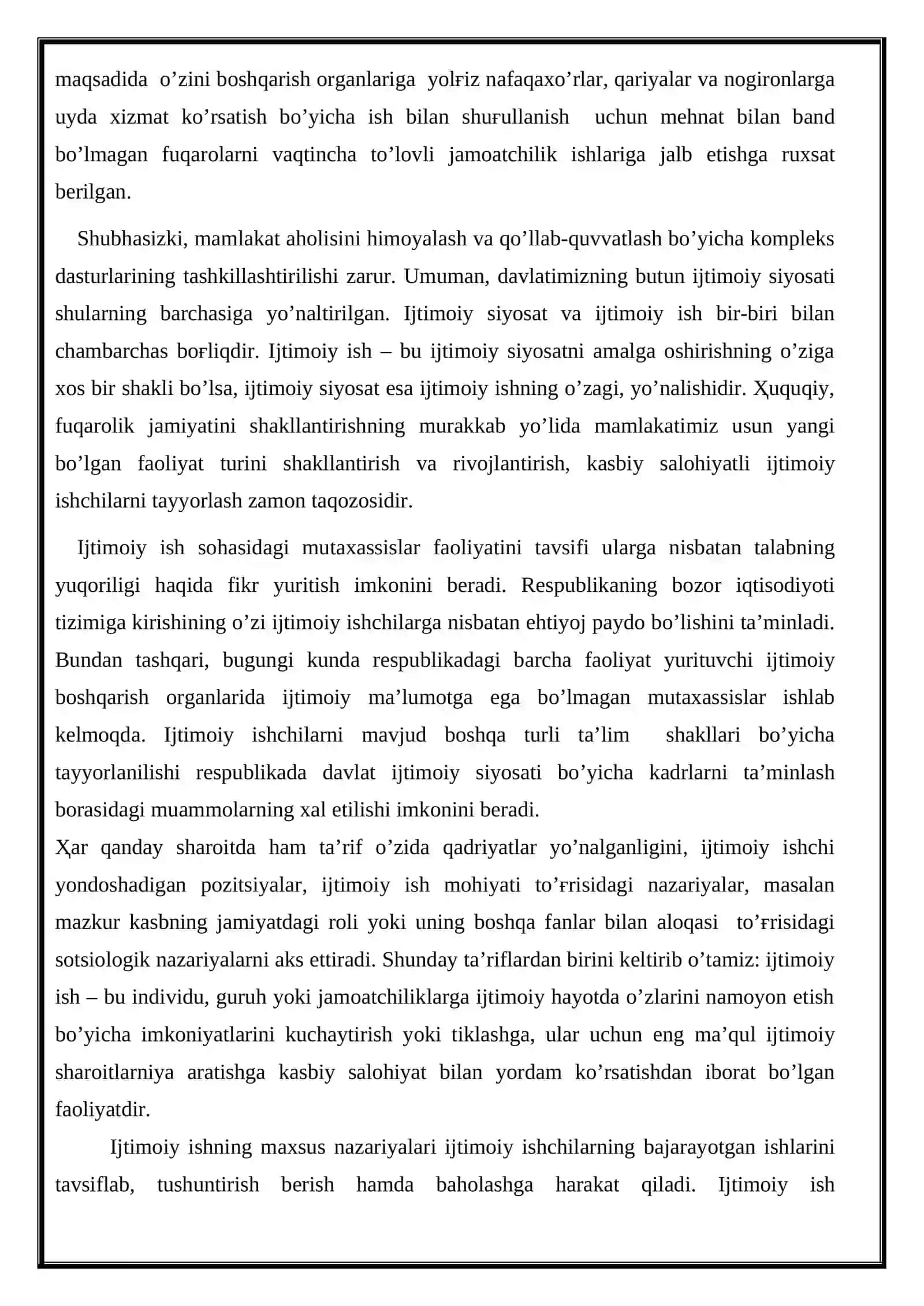 O’zbekistonda ijtimoiy ish sohasini yaratilishi 4