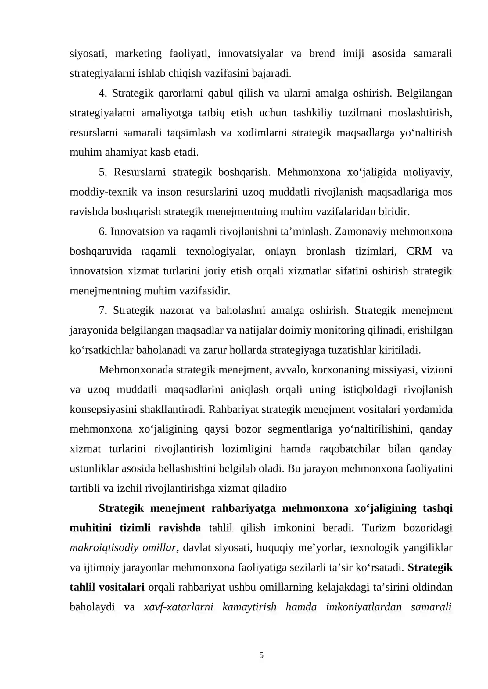 MEHMONXONANI STRATEGIK RIVOJLANTIRISHDA MENEJMENTNING ROLI 4