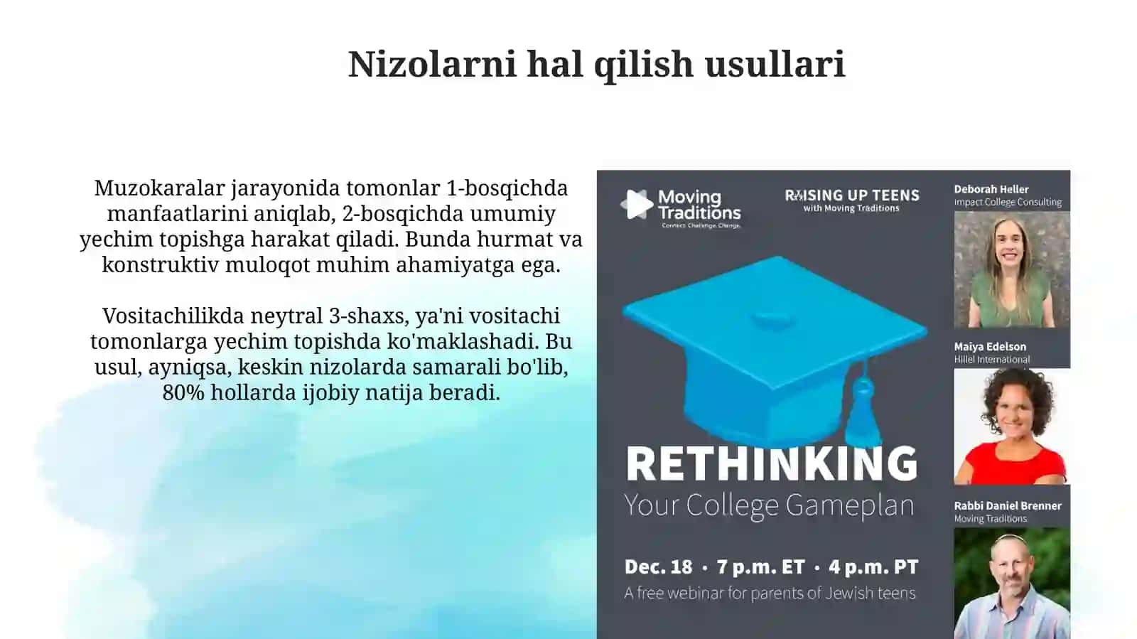 Konfliktlarning yechilishi pedagogikasi 4