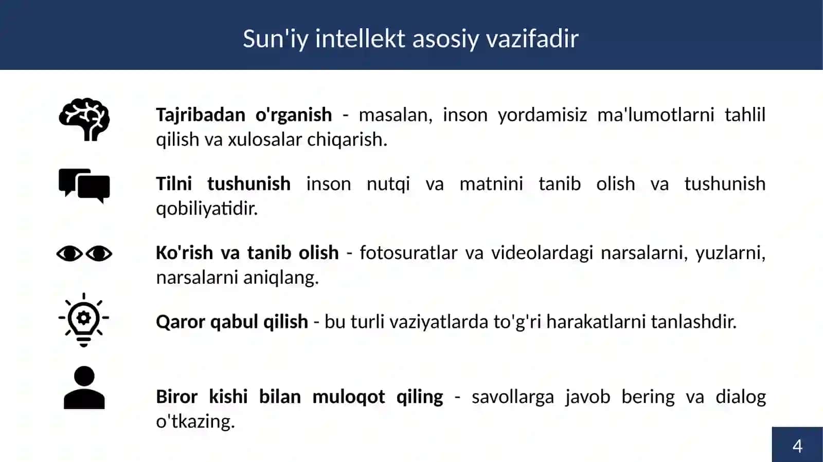 SUN’IY INTELLEKTeja 4