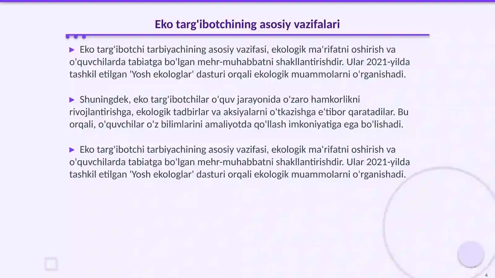 Eng yaxshi eko targʻibotchi tarbiyachi 4