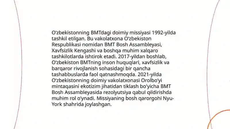 O'zbekiston va Birlashgan Millatlar Tashkiloti O'rtasidagi Hamkorlik Tarixi 4