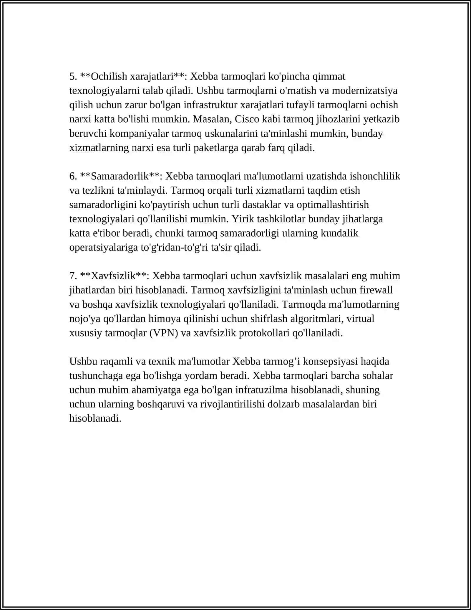 XEBBA TARMOG'I VA KOXONEN NEYRON TARMOQLARI BO’YICHA O’RGATISHNING SIGNALLI USULI 4