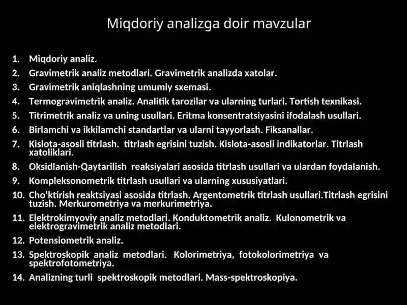ANALITIK KIMYO FANI VA VAZIFALARI 4