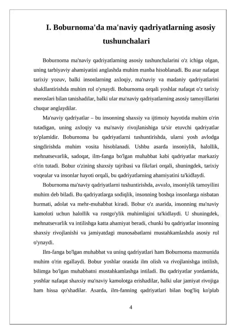 "BOBURNOMA", UNING TARBIYAVIY AHAMIYATI 4