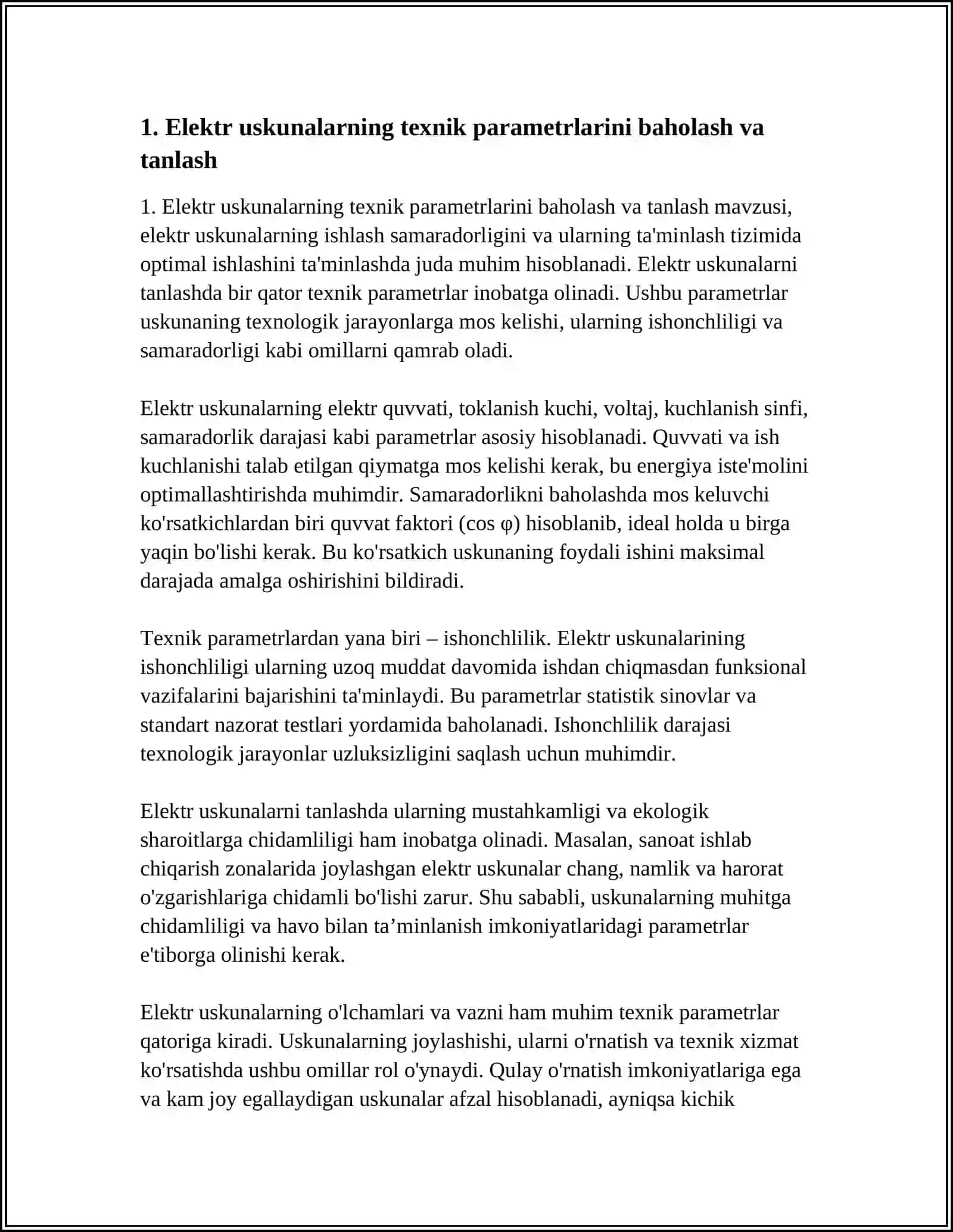 ELEKTR USKUNALARNING MAXSUS IMKONIYATLARI 4