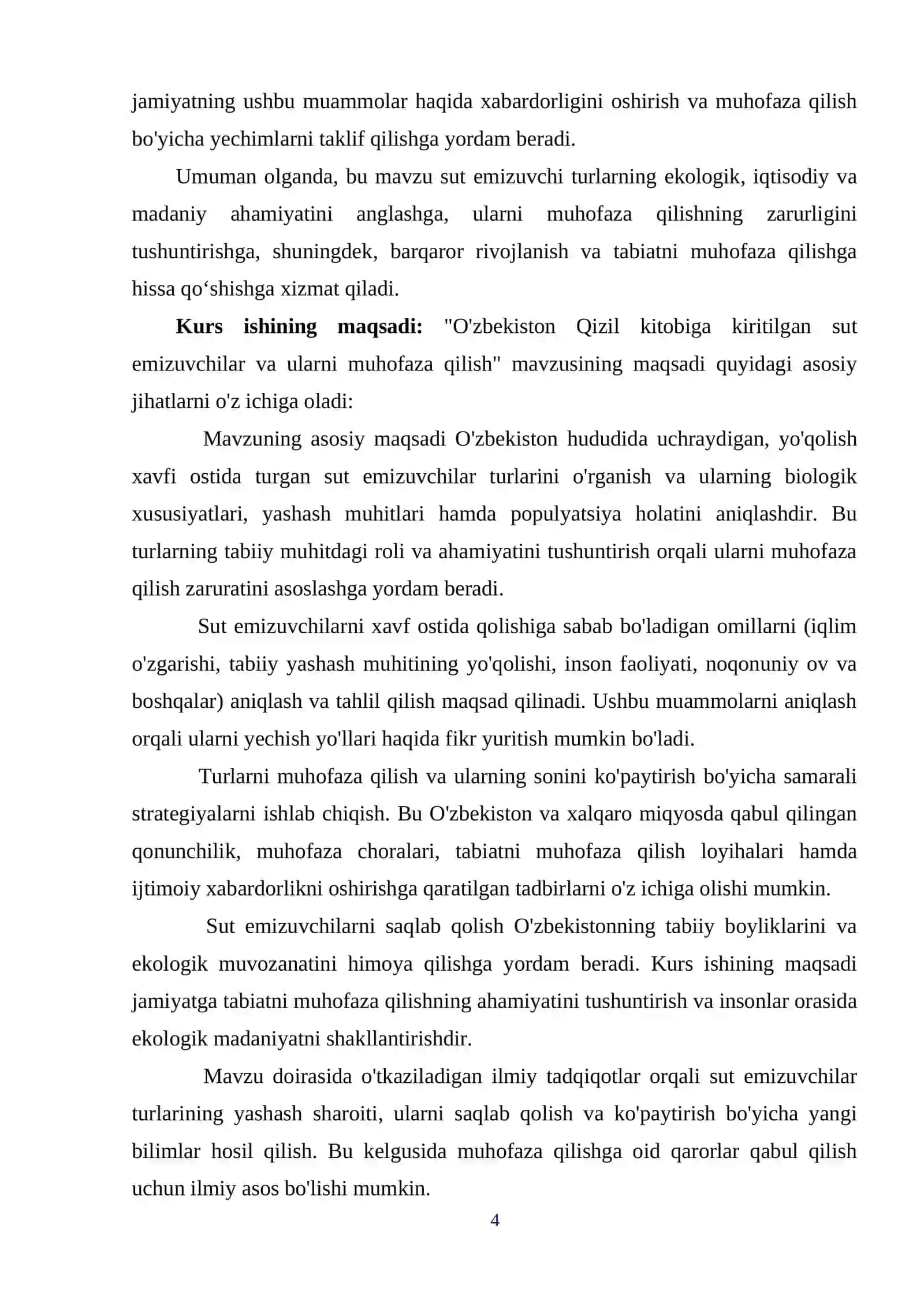 Sut emizuvchilarni muhofaza qilish mavzusi 4
