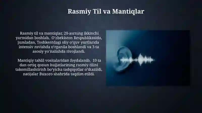 Ovozli Boshqaruvni Umumiylashtirish va Rasmiylashtirishga Kirish 4