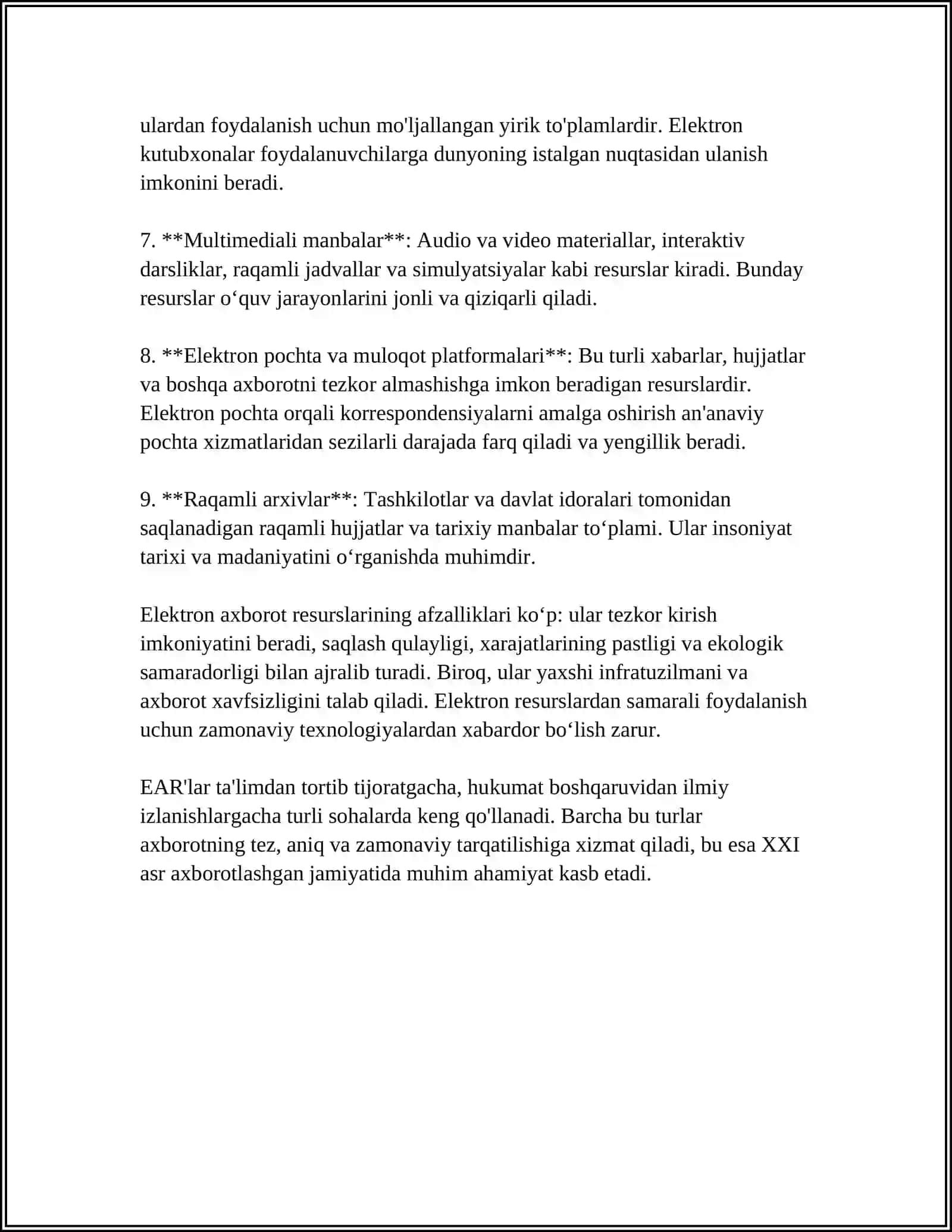 ELEKTRON AXBOROT RESURSLARI VA TURLARI 4