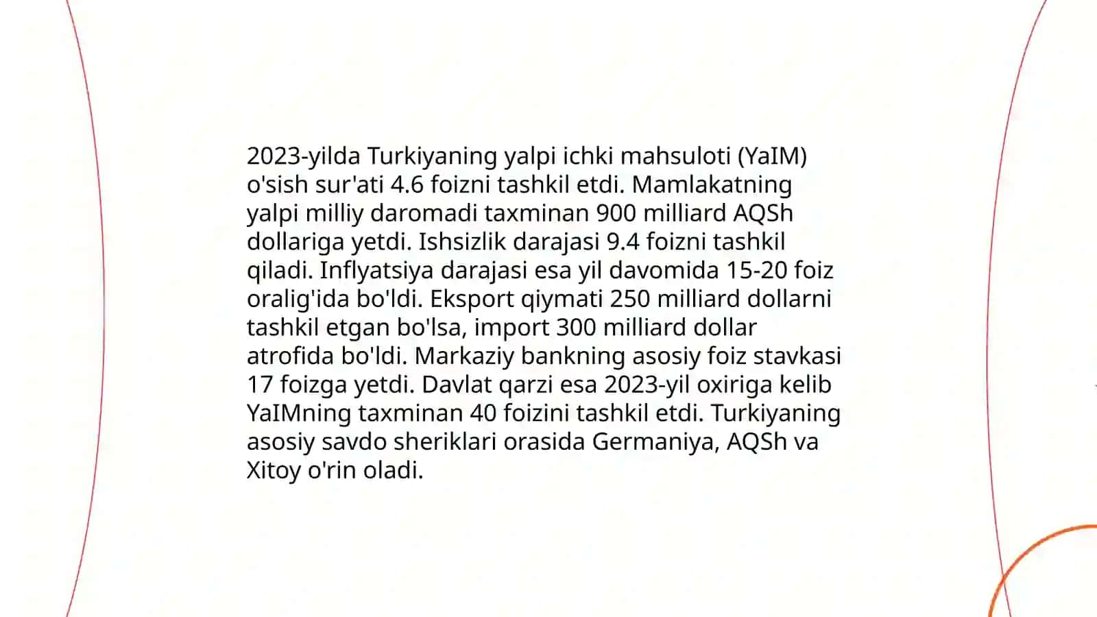 Turkiyaning iqtisodiyoti haqida taqdimot tayyorlash 4