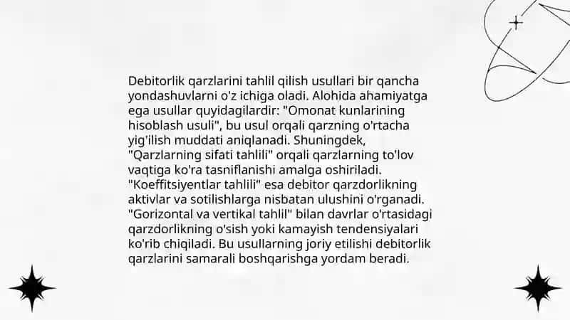 Debitorlik va kreditorlik qarzlari auditini o‘tkazish taritibi 4