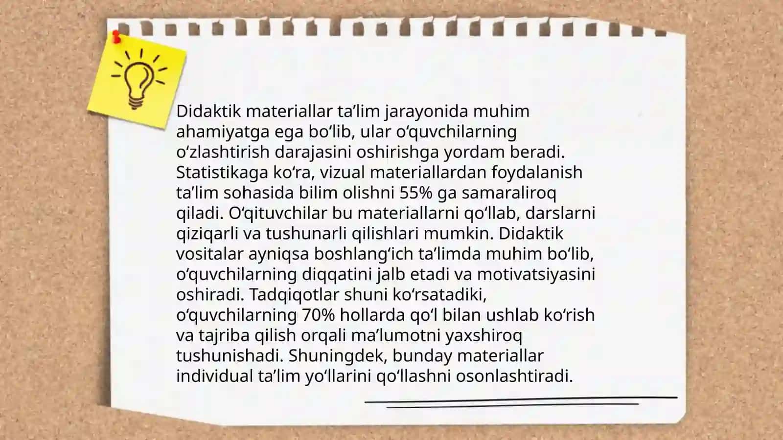 Takomillashtirilgan Ilk qadam davlat o'quv dasturi bo'yicha didaktik materiallardan foydalanish 4