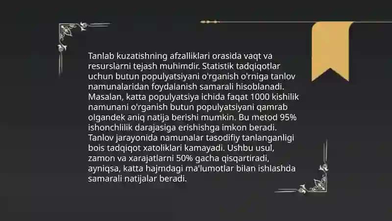 Statistik tadqiqotlarda tanlab kuzatishning qo’llanilishi 4