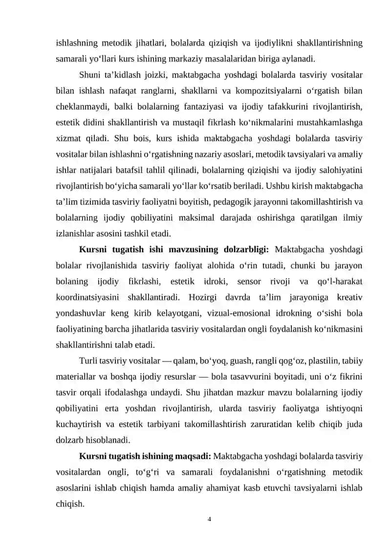 Maktabgacha Yoshdagi Bolalarda Tasviriy Vositalar Bilan Ishlashni O’rgatish 4