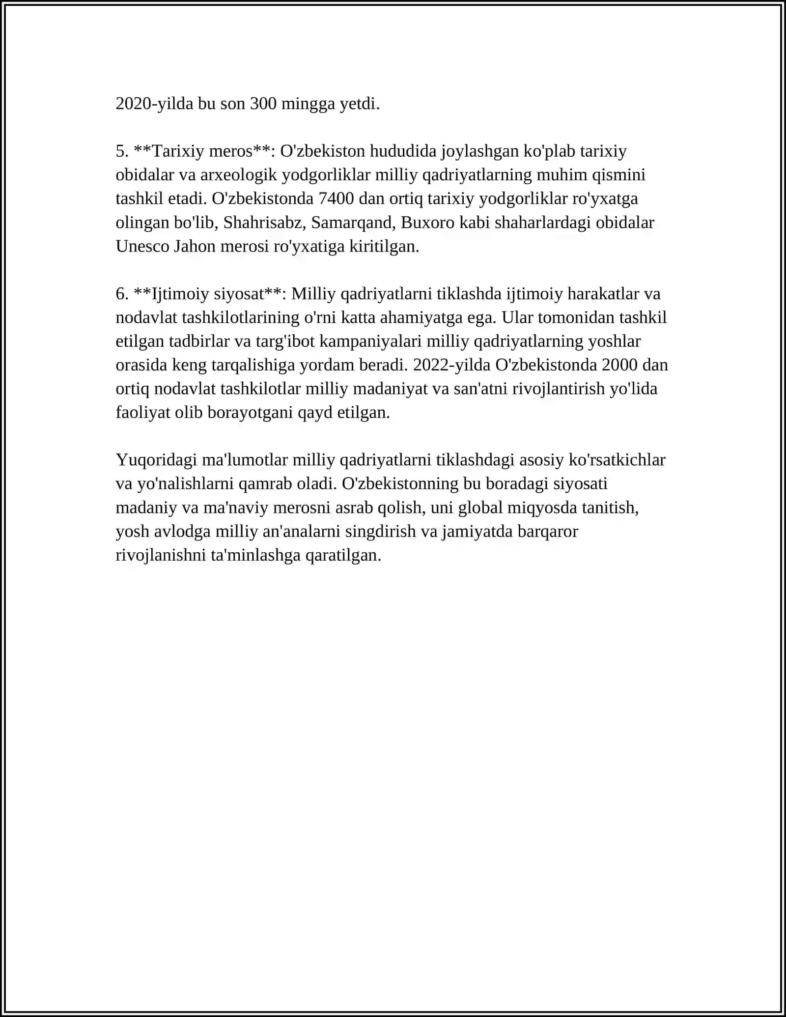 YANGI O'ZBEKISTONDA AMALAGA OSHIRILAYOTGAN MA'NAVIY O'ZGARISHLAR 4