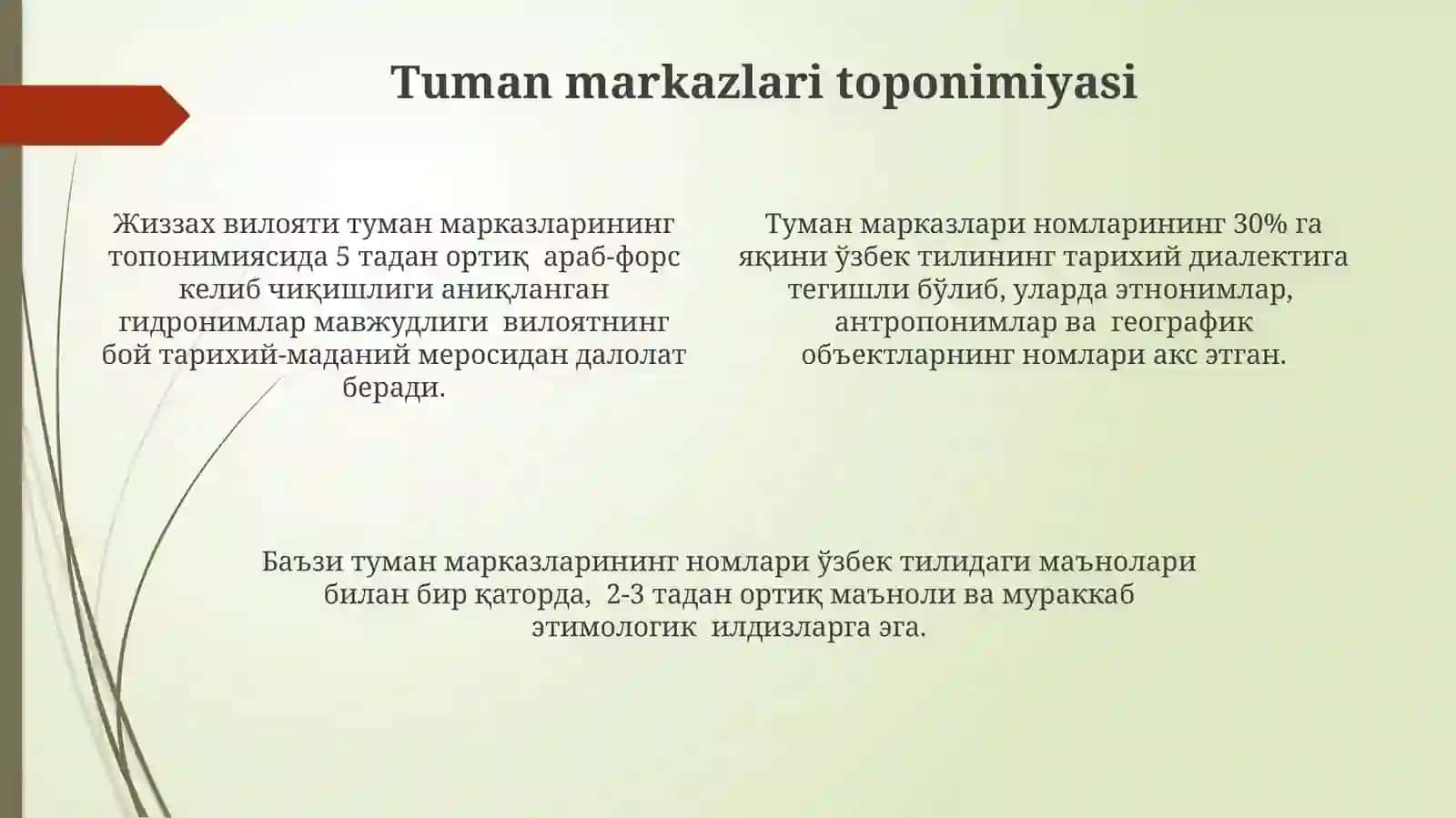 Jizzax viloyati toponimikasi 4