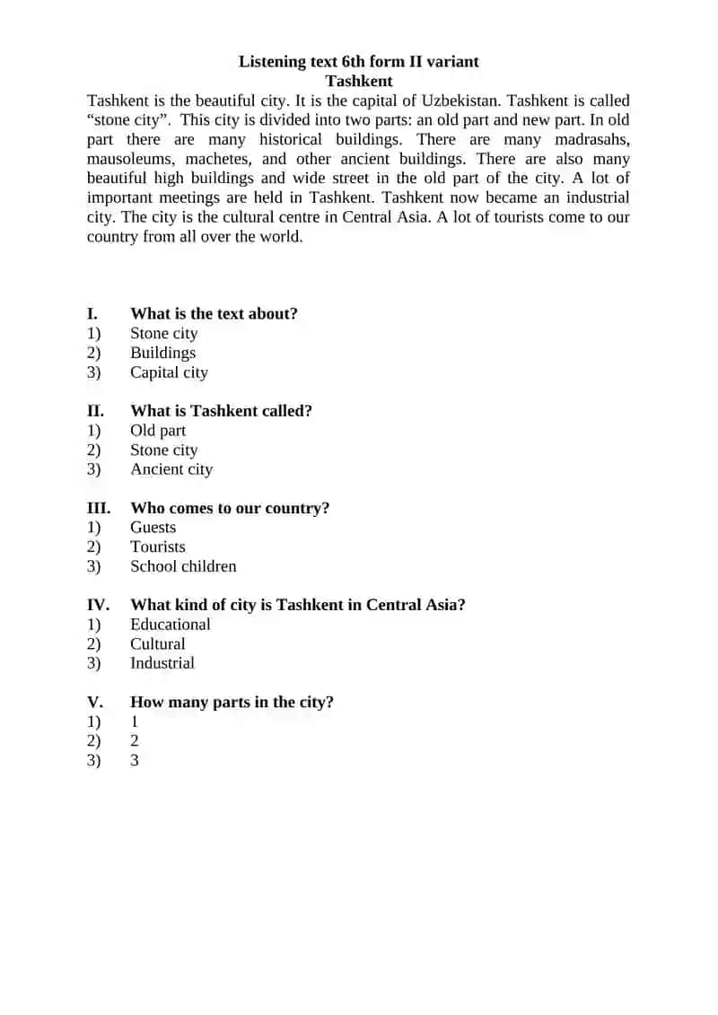 6-sinf Test 4