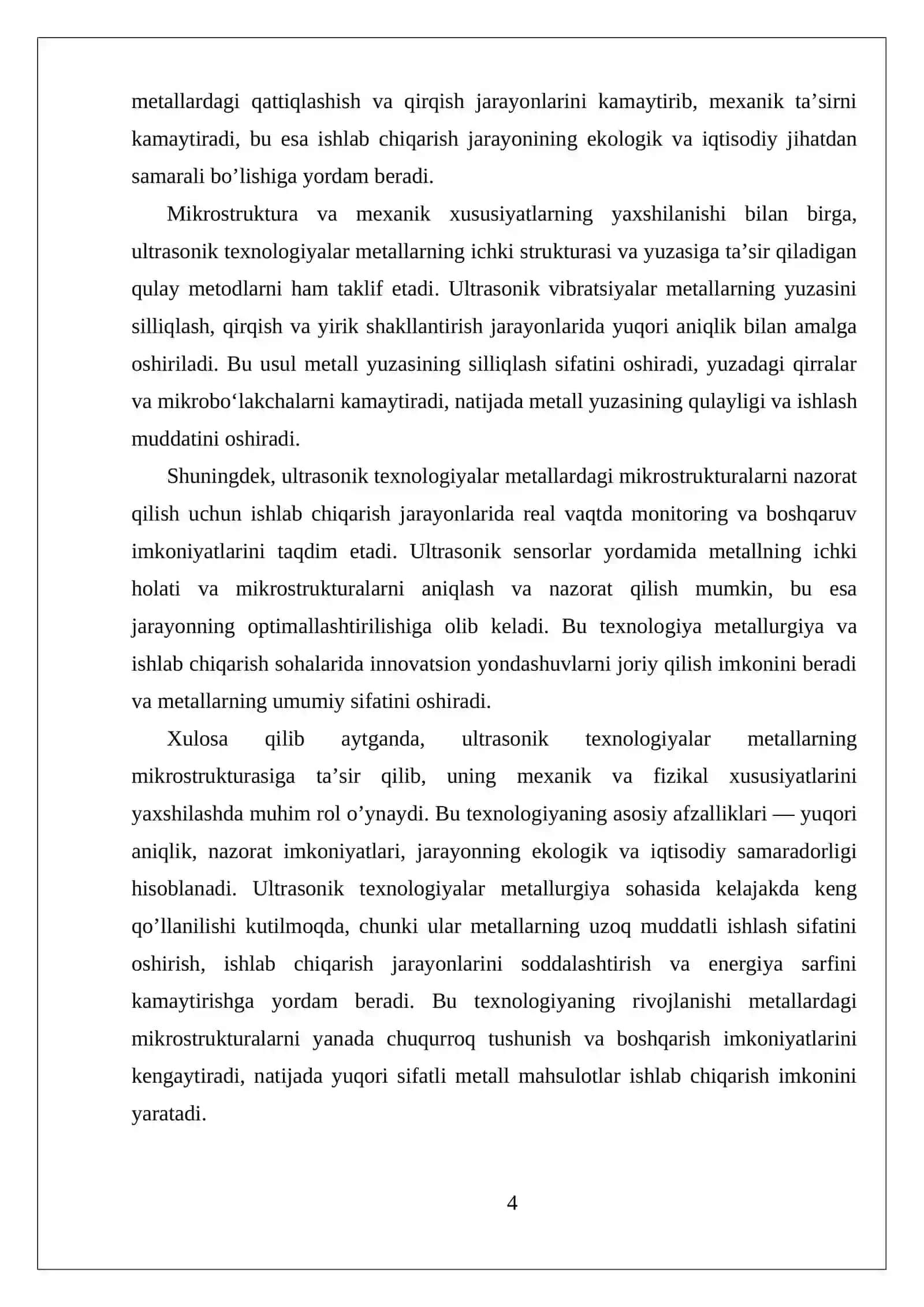Ultrasonik texnologiyalar va ultra tovush usullari 4