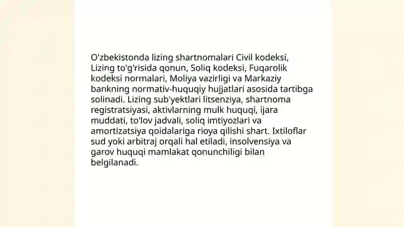 Banklarning lizing, faktoring va boshqa noan’anaviy investitsion faoliyati 4