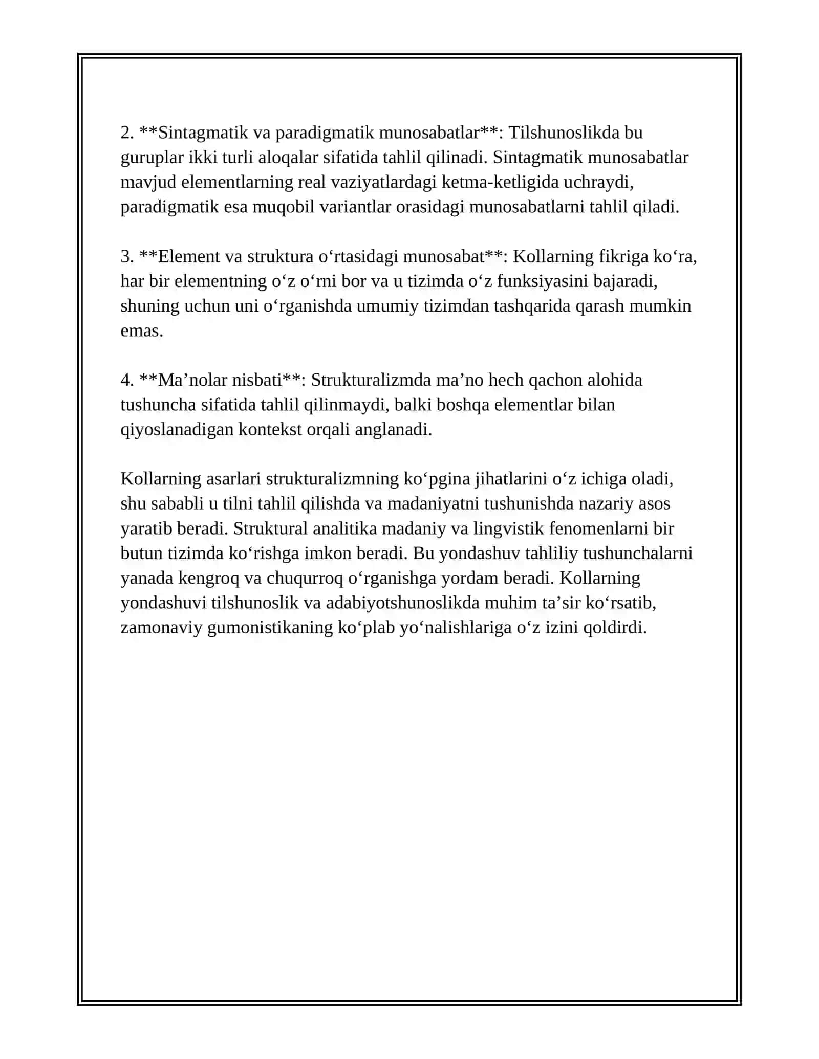 STRUKTURALIZIM MAKTABI HAQIDA(J.KOLLER ASARI ASOSIDA) 4