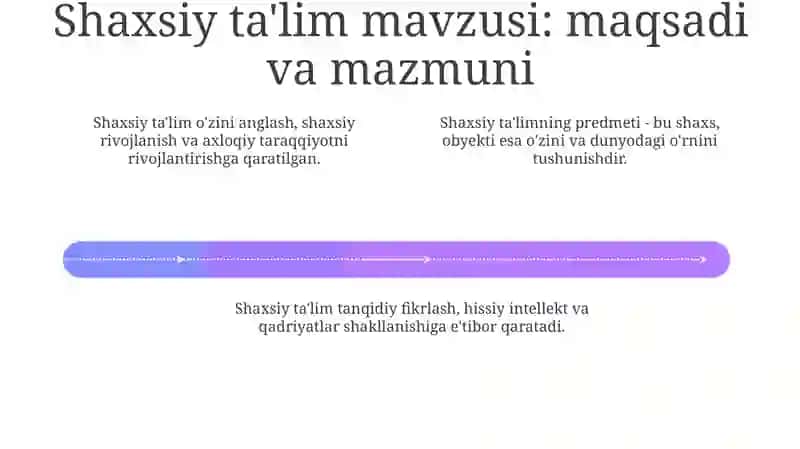 Shaxsiy Ta'lim 4
