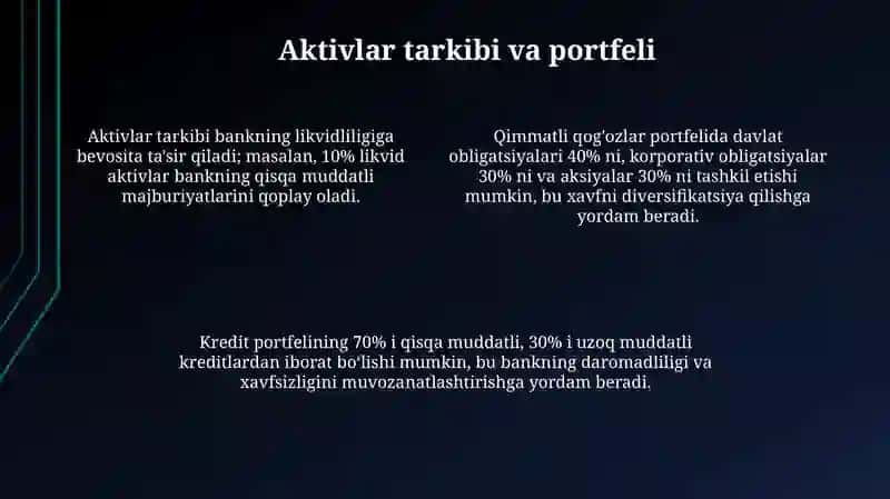 Tijorat banklari aktivlarining tasnifi 4