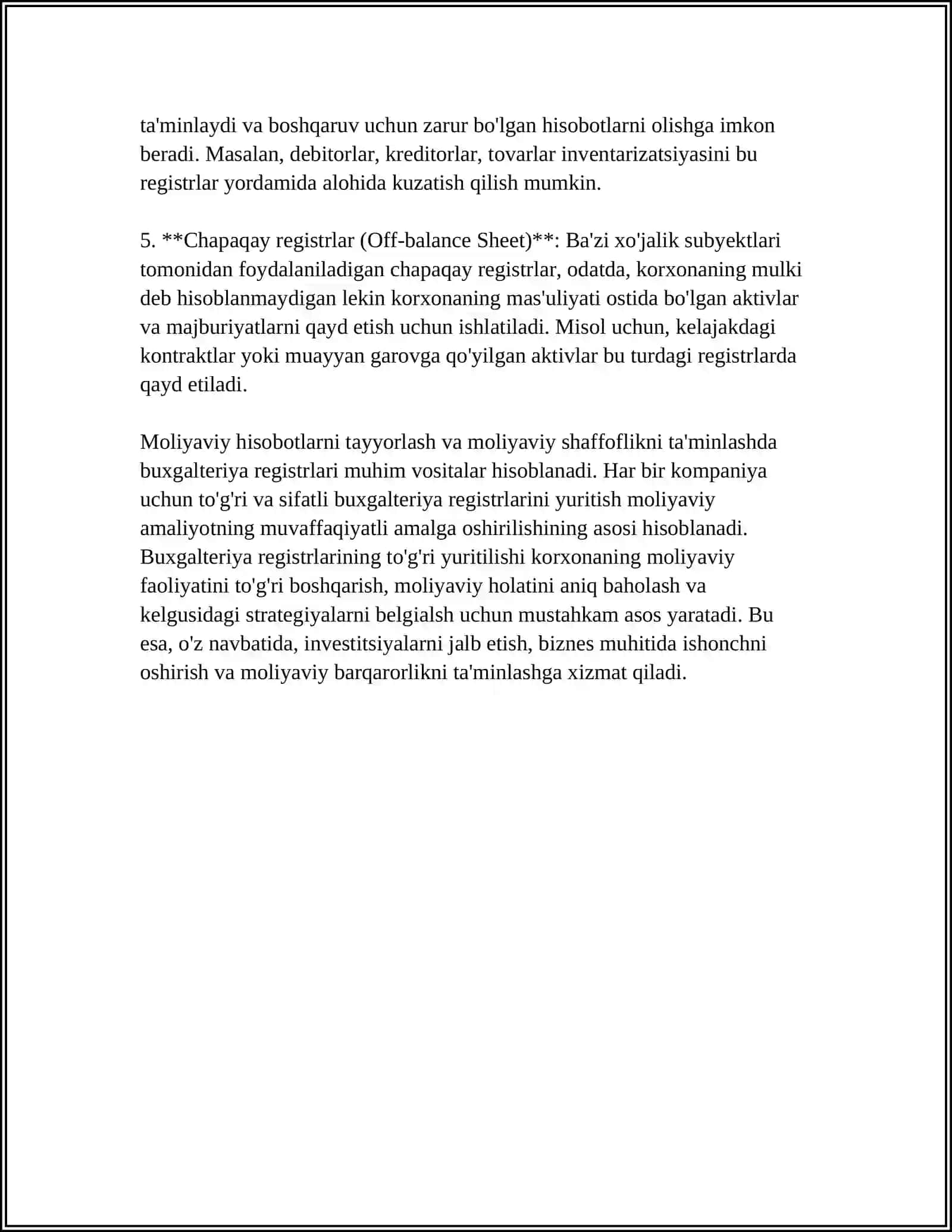 BUXGALTERIYA HISOBINING REGISTERLARI VA SHAKILLARI 4