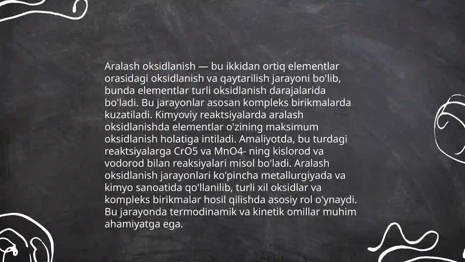Qoʻsh va aralash oksidlanish.Ularning olinishi va xossalari 4