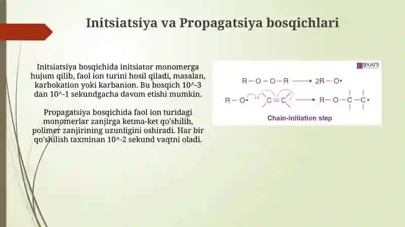Ionli polimerlanish mexanizmi 4
