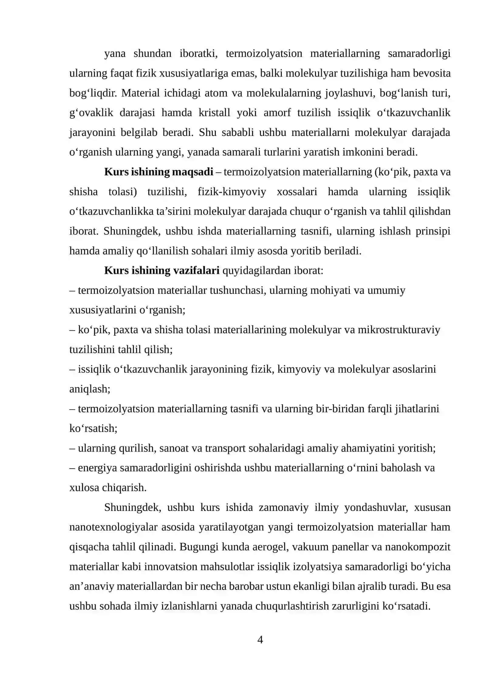 Termoizolyatsion materiallarning umumiy nazariy asoslari 4